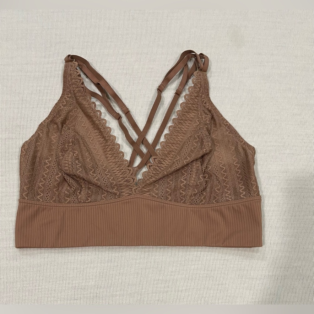 Arula Mocha Racerback Bralette Size X (36C) See Size Chart